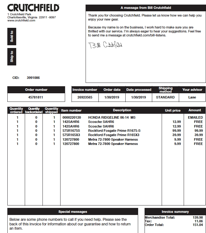 Crutchfield Reviews 922 Reviews of Sitejabber