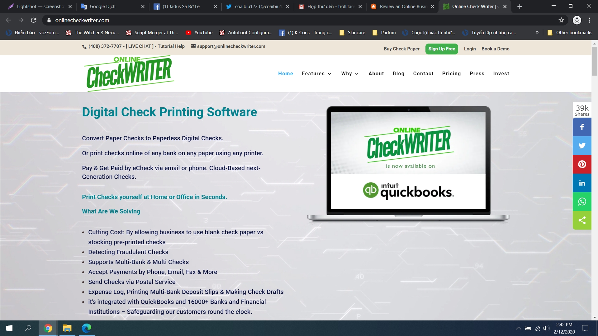 Check writing machine picture