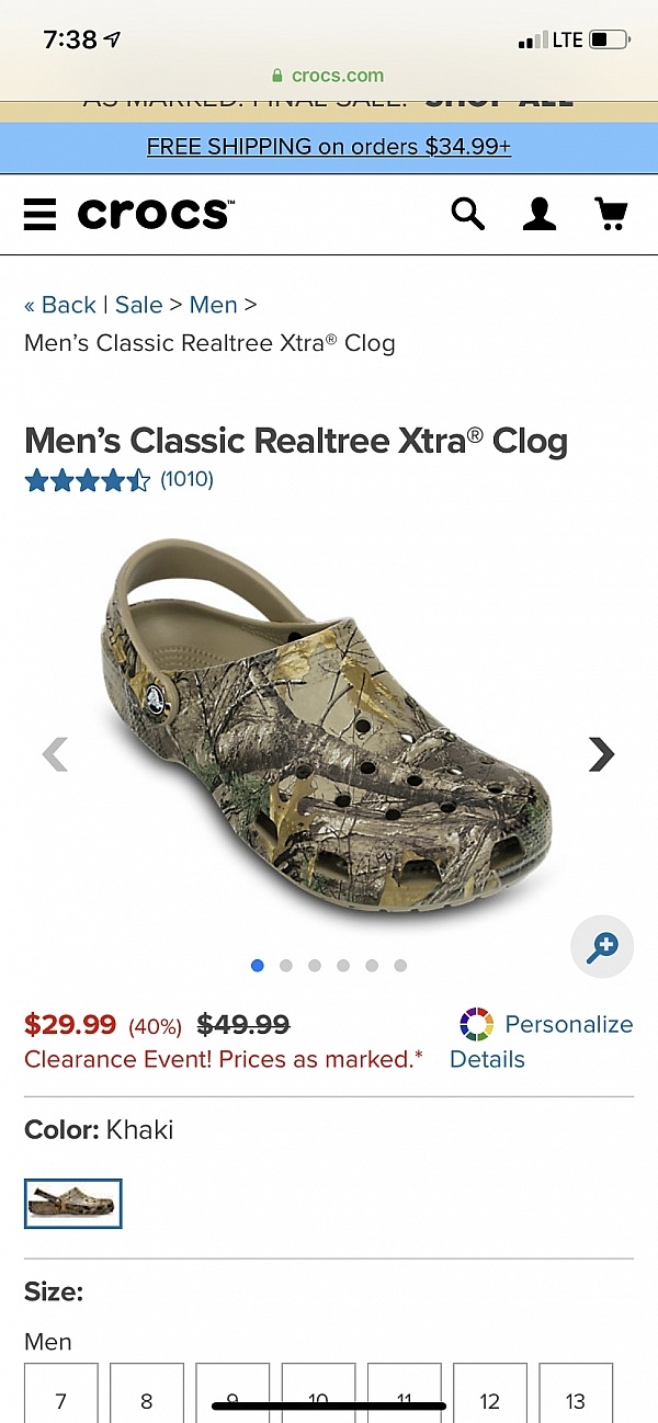 crocs shipping cheap online