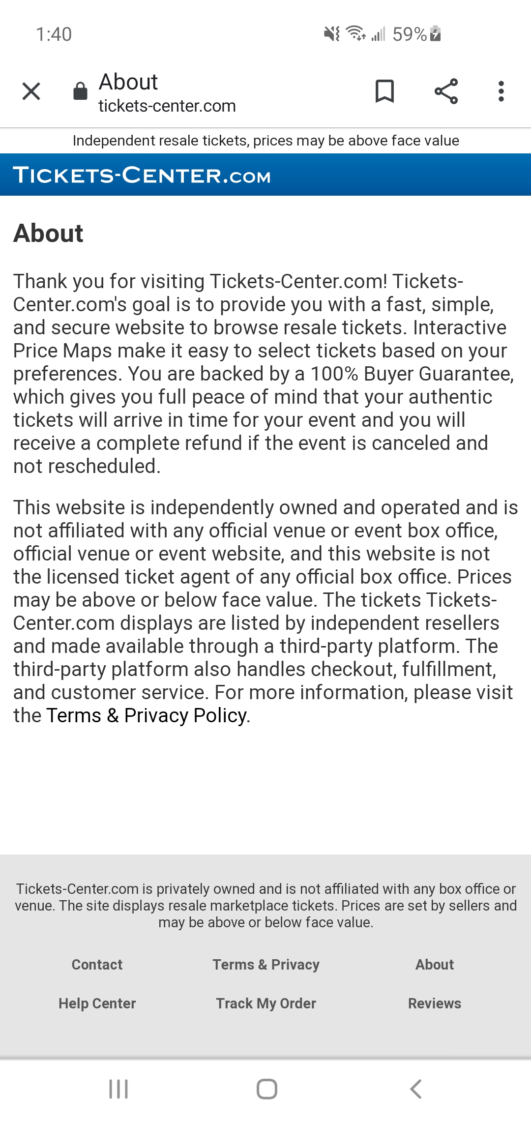 TicketsCenter Reviews 85,481 Reviews of Sitejabber