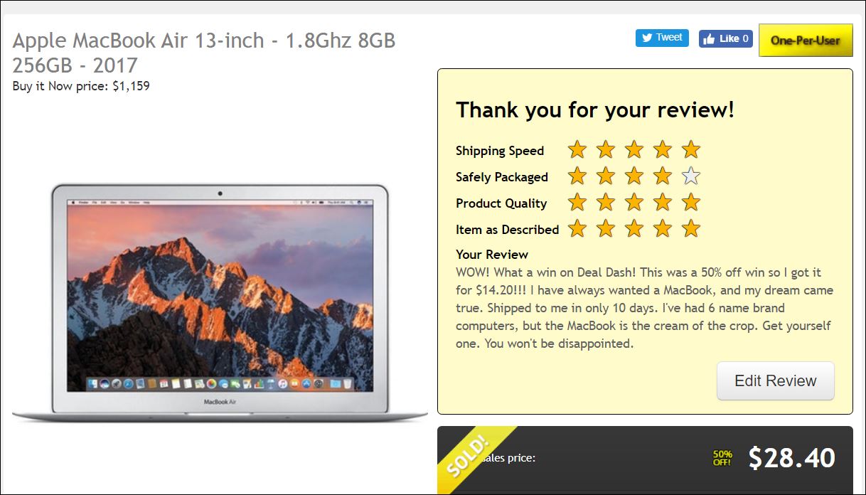 DealDash Reviews 4,063 Reviews of Sitejabber