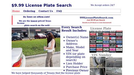 $9.99 License Plate Search