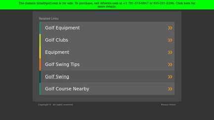 Blind 9 Golf