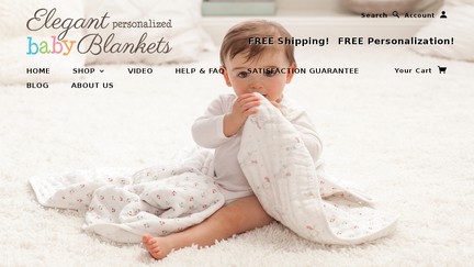 Elegant Personalized Baby Blankets