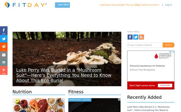 fitday fitness foodedit