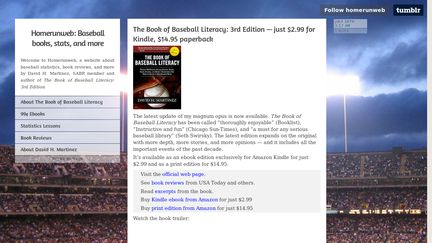 Homerunweb: Baseball books, stats, and more