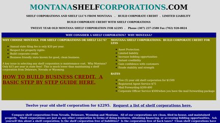 Montanashelfcorporations.com