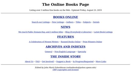The Online Books Page