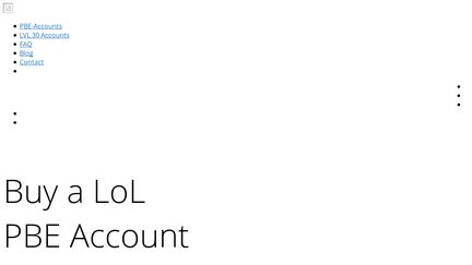 Buy League Of Legends PBE Account