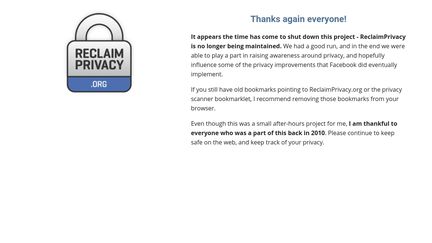Reclaimprivacy.org