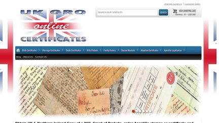 UK GRO Certificates Online