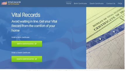 Vital Records Certificates
